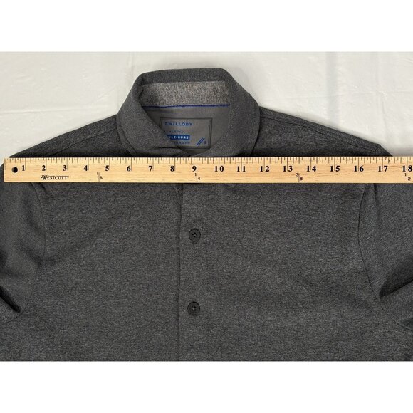 Twillory Athleisure Athlounger Button Shirt Men’s Small Grey Performance - Picture 14 of 15